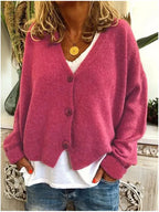Freya | Women's V-Neck Cardigan | Button-Front · Eltrendio