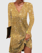 Freya | Women's V-Neck Dress | Sequin · Eltrendio