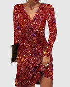 Freya | Women's V-Neck Dress | Sequin · Eltrendio