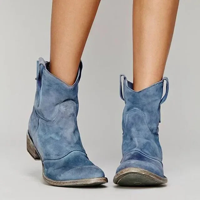 Freya | Women's Western Ankle Boots | Block Heel · Eltrendio