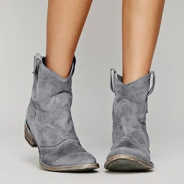 Freya | Women's Western Ankle Boots | Block Heel · Eltrendio