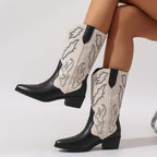 Freya | Women's Western Cowboy Boots | Embroidered Detail · Eltrendio
