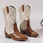 Freya | Women's Western Cowboy Boots | Embroidered Detail · Eltrendio