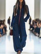 Freya | Women's Wide-Leg Denim Jumpsuit | Zip-Front · Eltrendio