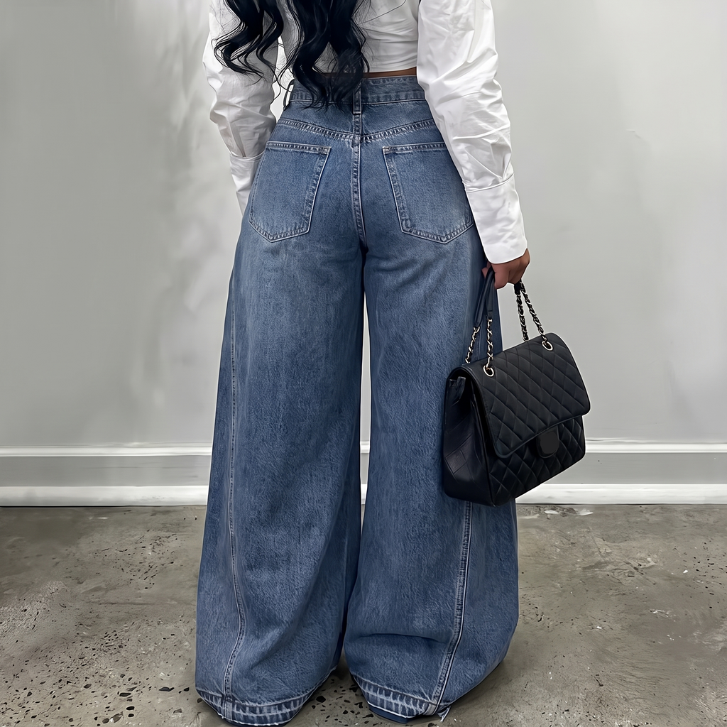 Freya | Women's Wide-Leg Jeans | High-Waisted · Eltrendio