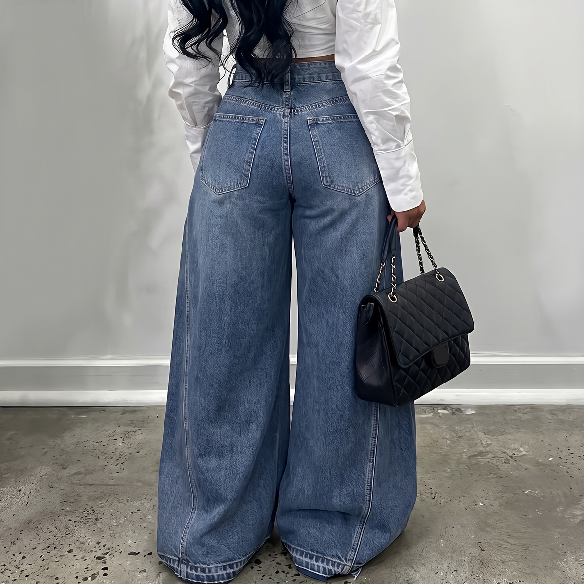 Freya | Women's Wide-Leg Jeans | High-Waisted · Eltrendio