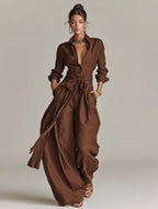 Freya | Women's Wide-Leg Jumpsuit | Tie Waist · Eltrendio