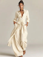 Freya | Women's Wide-Leg Jumpsuit | Tie Waist · Eltrendio