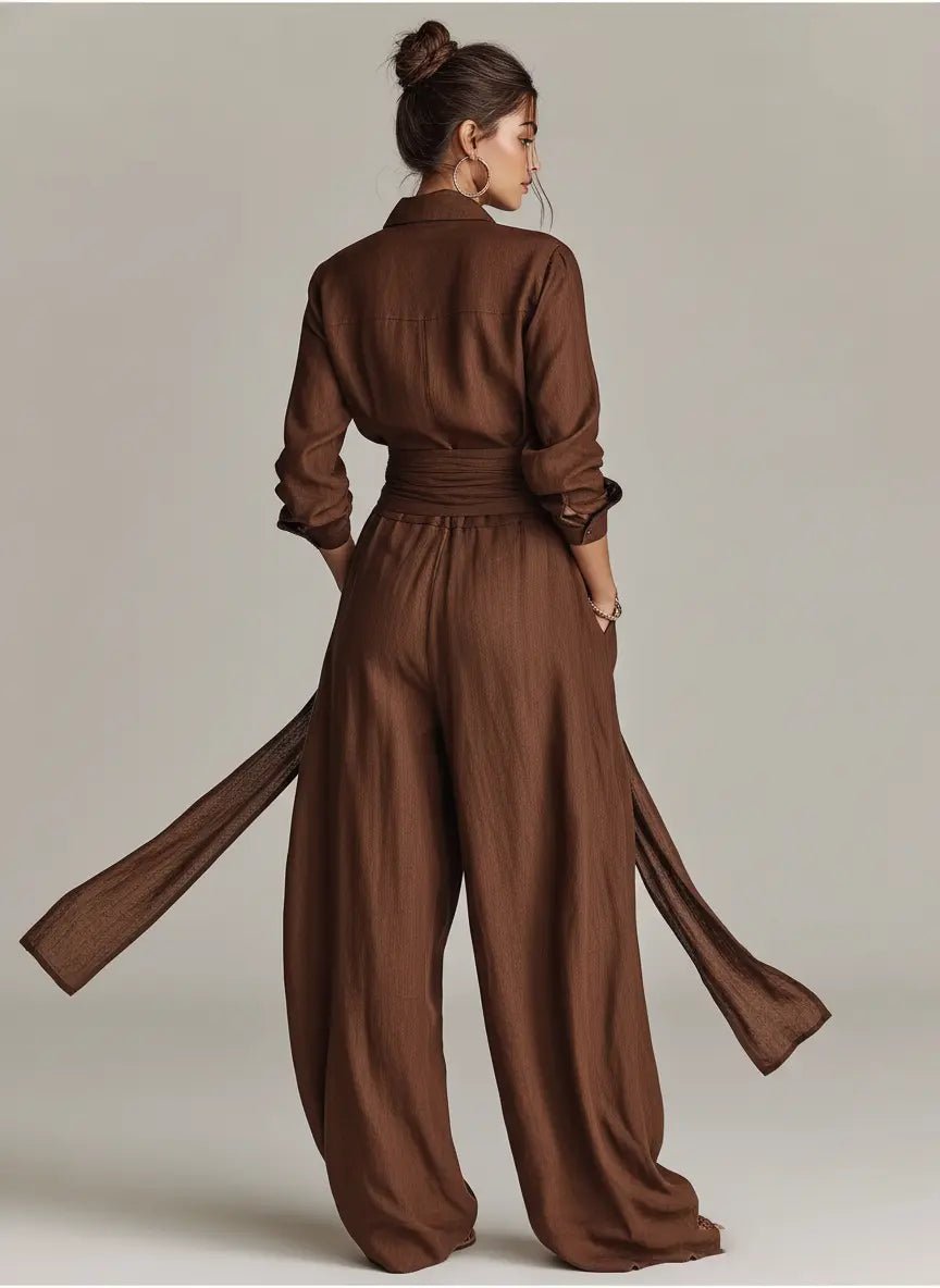 Freya | Women's Wide-Leg Jumpsuit | Tie Waist · Eltrendio