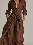Freya | Women's Wide-Leg Jumpsuit | Tie Waist · Eltrendio