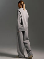 Freya | Women's Wide-Leg Loungewear Set | Collared Top · Eltrendio