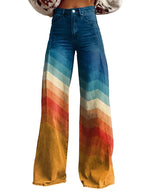 Scarlett | Women's Wide-Leg Trousers | Chevron Print