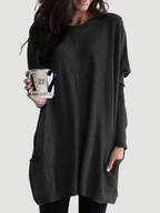 Hannah | Women's Long Sleeve Tunic Top | Pocket Detail · Eltrendio