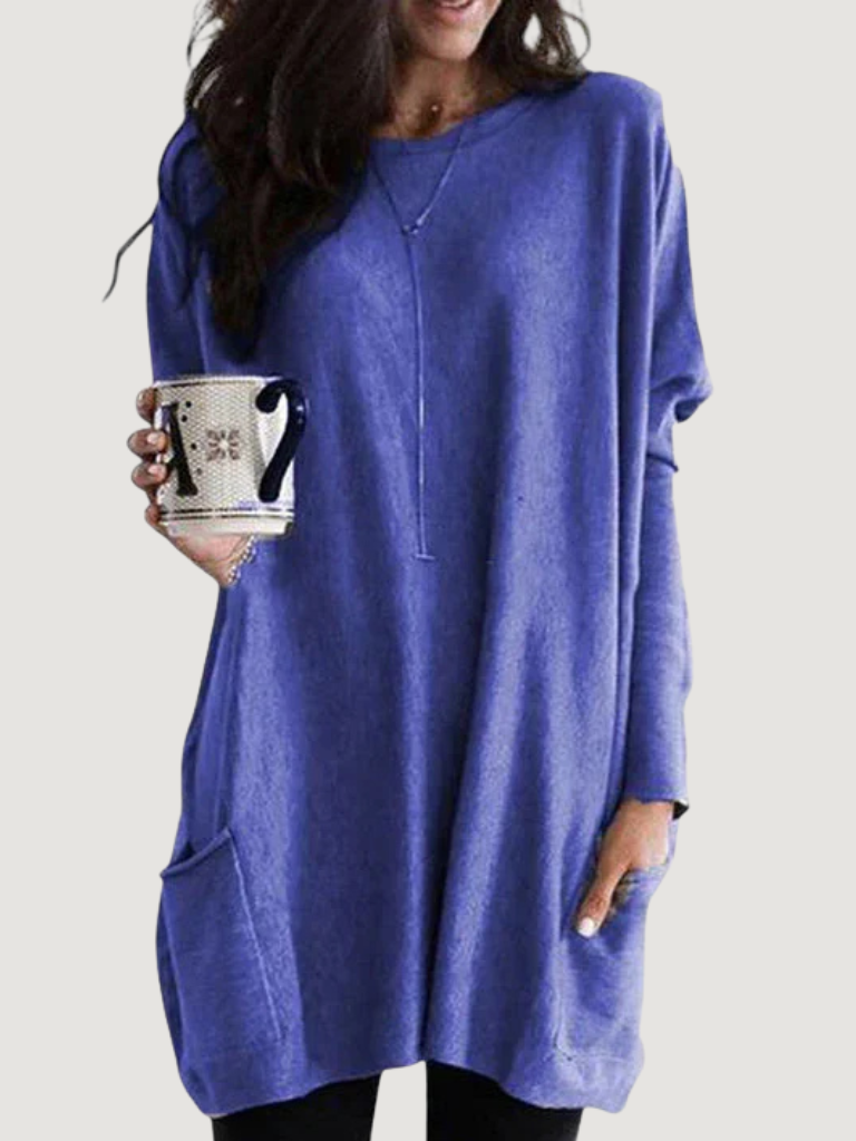 Hannah | Women's Long Sleeve Tunic Top | Pocket Detail · Eltrendio
