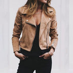 Harper | Women's Cropped Biker Jacket | Zip Front · Eltrendio