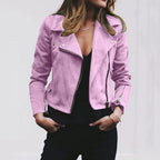 Harper | Women's Cropped Biker Jacket | Zip Front · Eltrendio