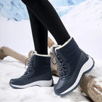 Harper | Women's Lace-Up Snow Boots | Fur Trim · Eltrendio