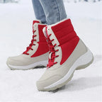Harper | Women's Lace-Up Snow Boots | Fur Trim · Eltrendio