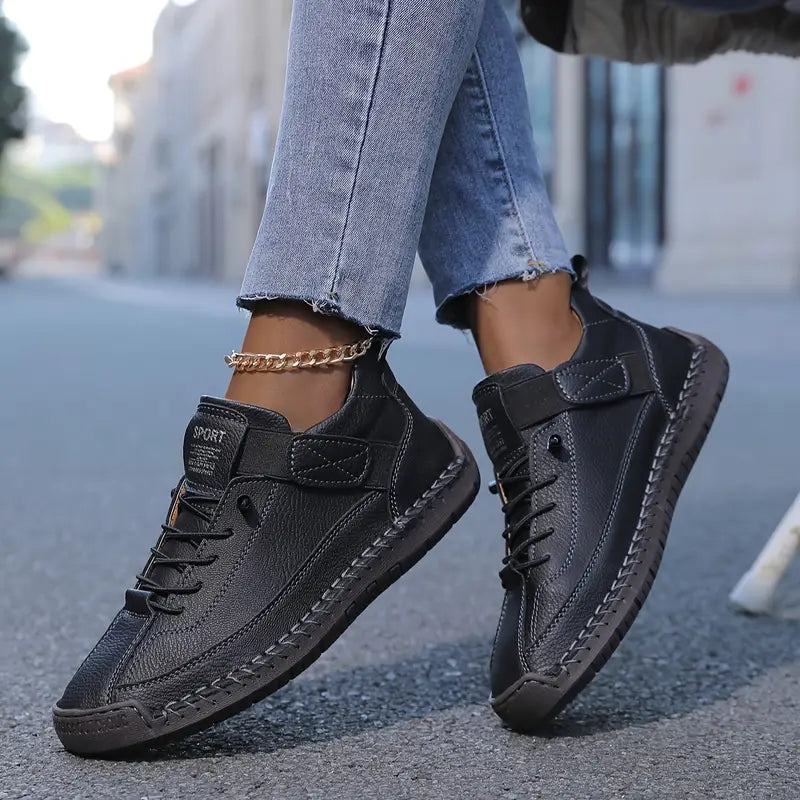 Harper | Women's Lace-Up Trainers | Stitched Sole · Eltrendio