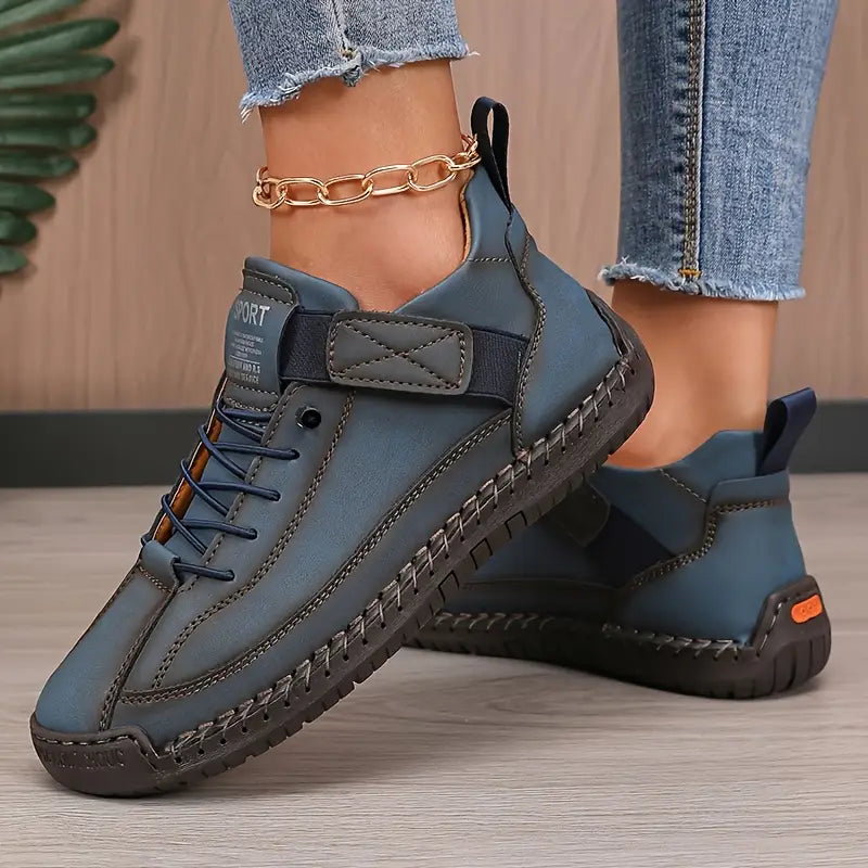 Harper | Women's Lace-Up Trainers | Stitched Sole · Eltrendio