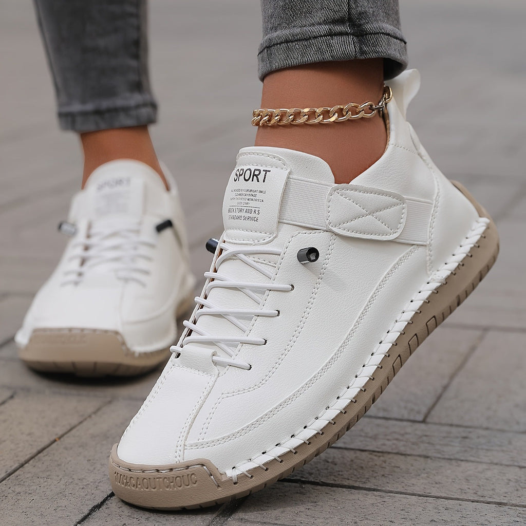 Harper | Women's Lace-Up Trainers | Stitched Sole · Eltrendio