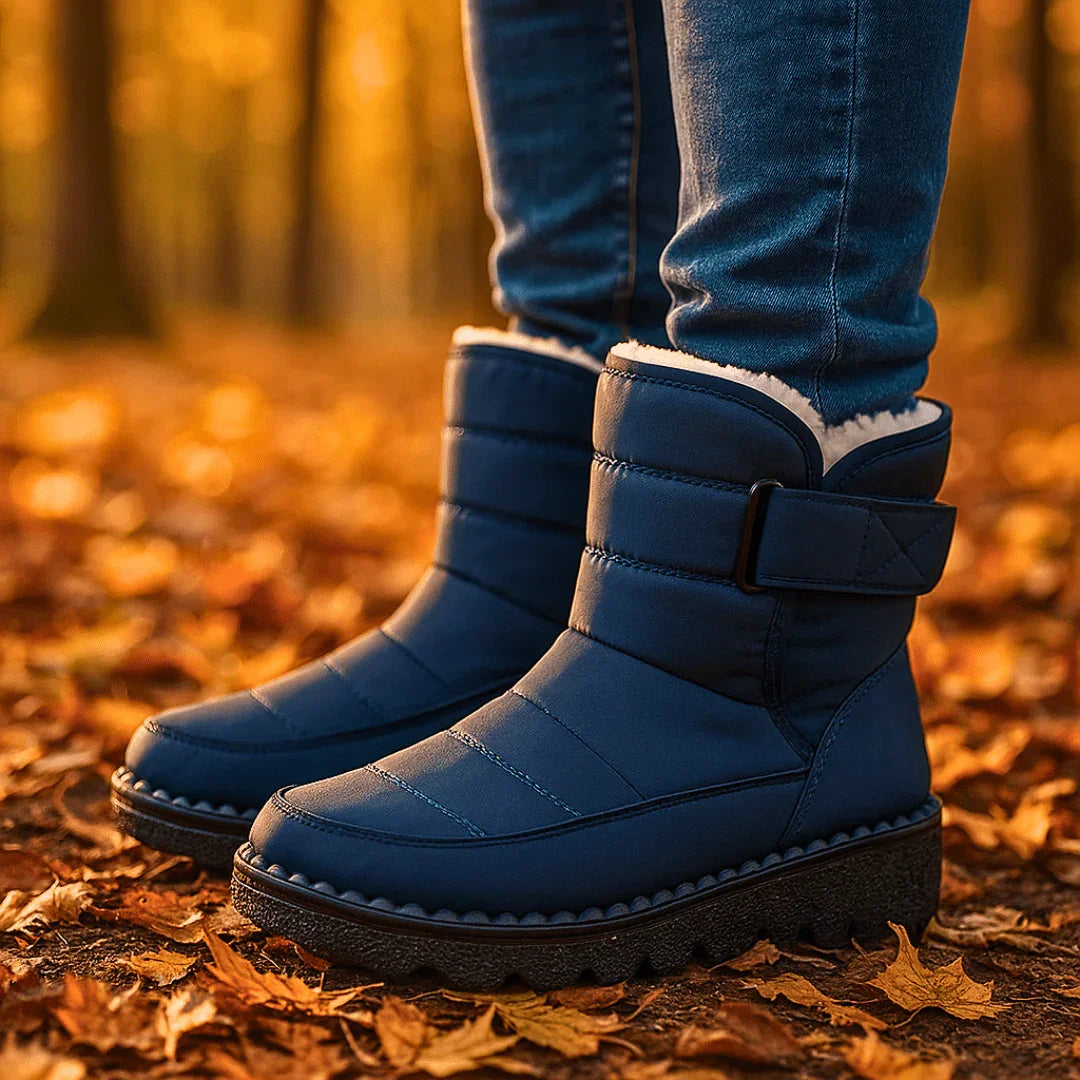 Harper | Women's Quilted Snow Boots | Buckle Strap · Eltrendio
