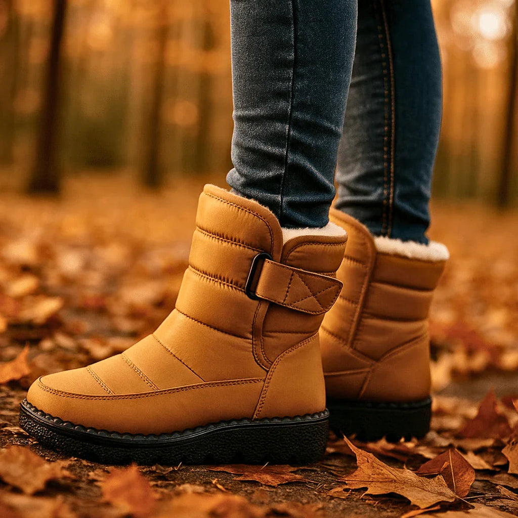 Harper | Women's Quilted Snow Boots | Buckle Strap · Eltrendio