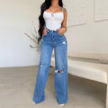 Harper | Women's Wide-Leg Jeans | Ripped Knees · Eltrendio