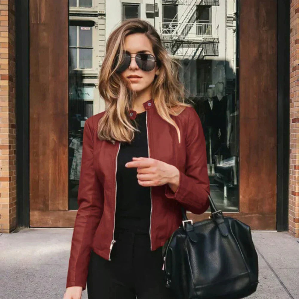 Harper | Women's Zip-Up Jacket | Faux Leather · Eltrendio