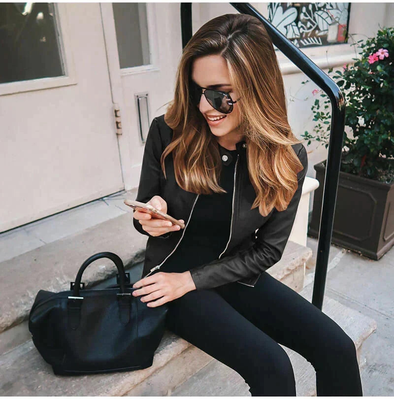 Harper | Women's Zip-Up Jacket | Faux Leather · Eltrendio