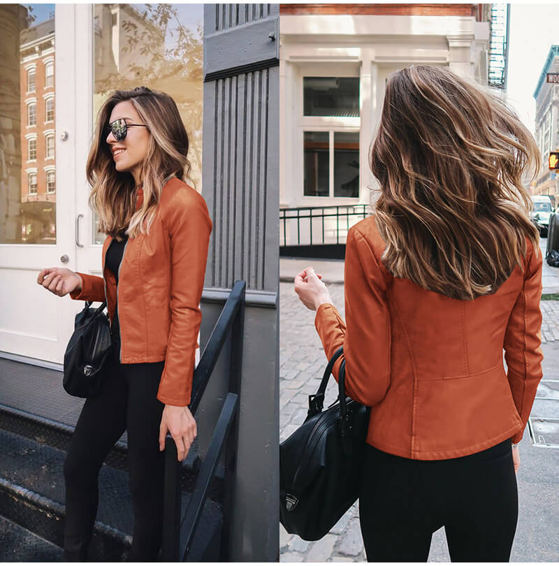 Harper | Women's Zip-Up Jacket | Faux Leather · Eltrendio