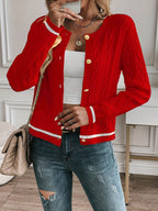 Harriet | Women's Cable Knit Cardigan | Button-Up · Eltrendio