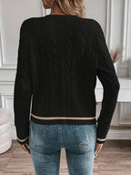 Harriet | Women's Cable Knit Cardigan | Button-Up · Eltrendio