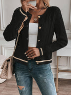 Harriet | Women's Cable Knit Cardigan | Button-Up · Eltrendio