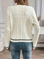Harriet | Women's Cable Knit Cardigan | Button-Up · Eltrendio