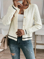 Harriet | Women's Cable Knit Cardigan | Button-Up · Eltrendio