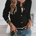 Harriet | Women's Cable Knit Cardigan | Button-Up · Eltrendio