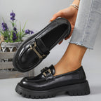 Harriet | Women's Chunky Platform Loafers | Buckle Detail · Eltrendio