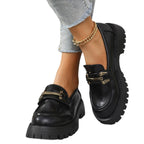 Harriet | Women's Chunky Platform Loafers | Buckle Detail · Eltrendio