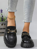 Harriet | Women's Chunky Platform Loafers | Buckle Detail · Eltrendio