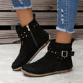 Harriet | Women's Fringe Ankle Boots | Suede · Eltrendio