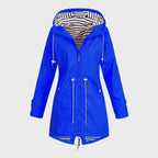 Harriet | Women's Hooded Rain Jacket | Drawstring Waist · Eltrendio