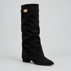 Harriet | Women's Knee-High Boots | Suede Fold-Over · Eltrendio