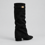 Harriet | Women's Knee-High Boots | Suede Fold-Over · Eltrendio