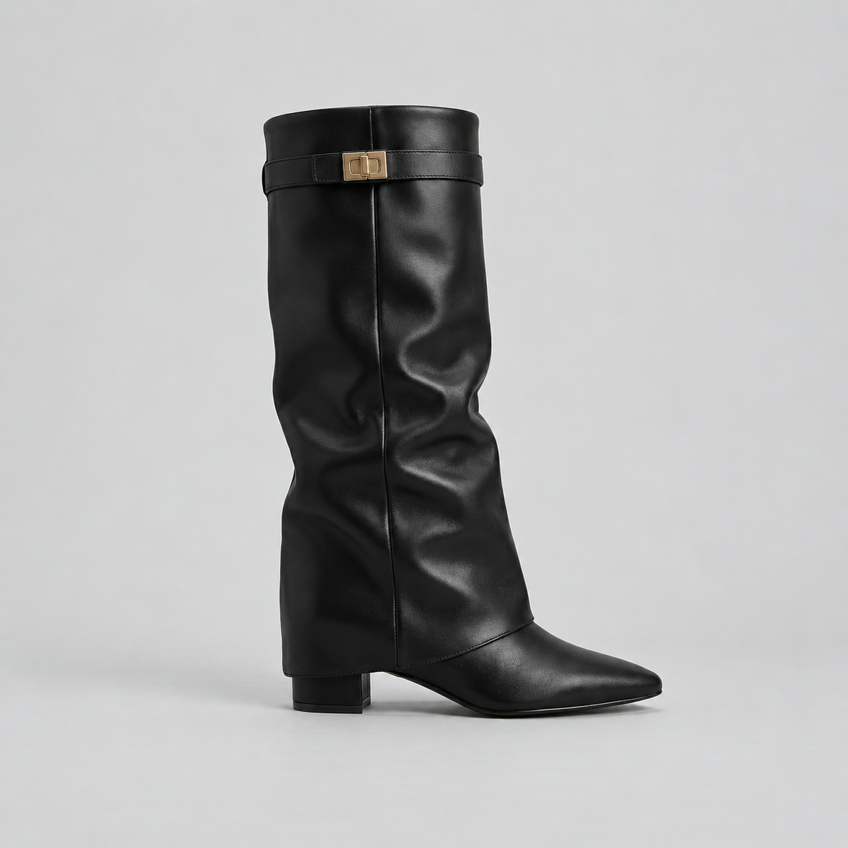 Harriet | Women's Knee-High Boots | Suede Fold-Over · Eltrendio
