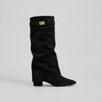 Harriet | Women's Knee-High Boots | Suede Fold-Over · Eltrendio