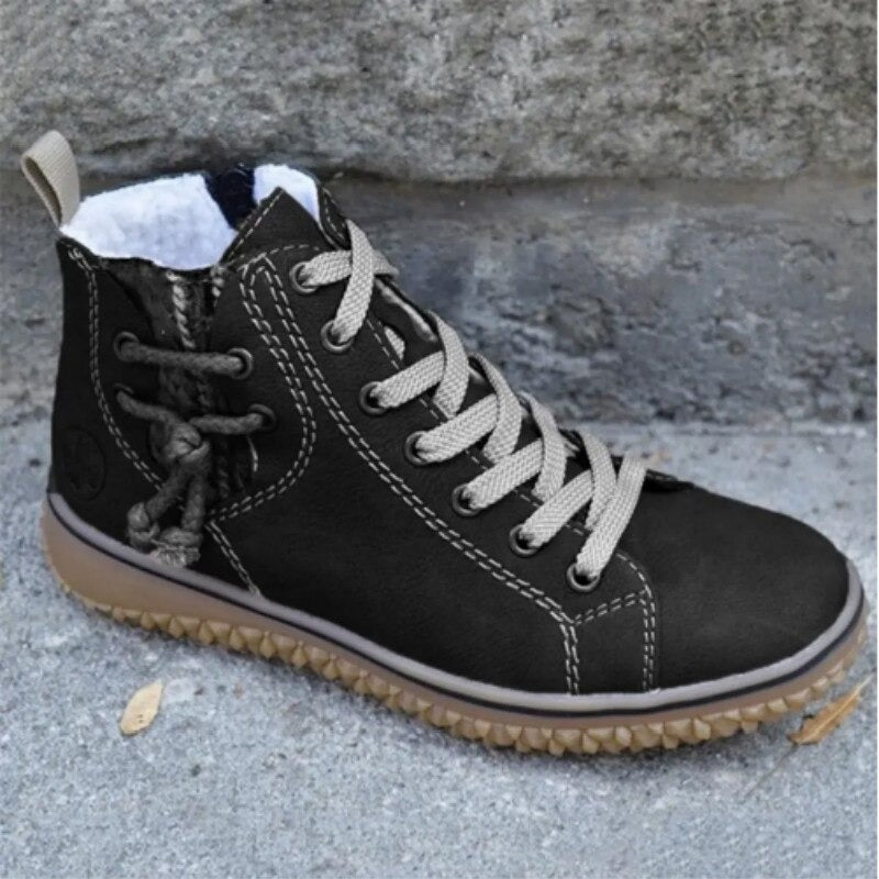 Harriet | Women's Lace-Up Ankle Boots | Fleece-Lined · Eltrendio