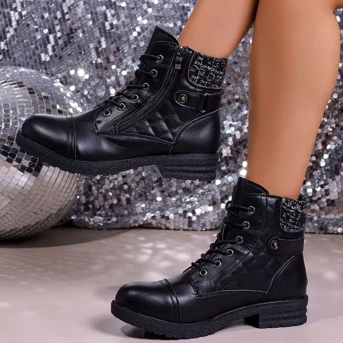 Harriet | Women's Lace-Up Ankle Boots | Side Zip · Eltrendio