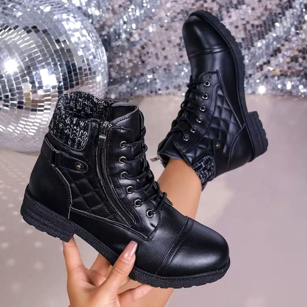 Harriet | Women's Lace-Up Ankle Boots | Side Zip · Eltrendio
