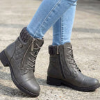 Harriet | Women's Lace-Up Ankle Boots | Side Zip · Eltrendio